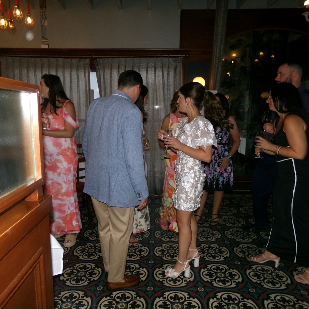 Floral appliqué dress - great rehearsal dinner dress!